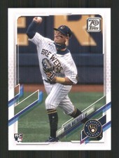 2021 Topps #421 Mark Mathias RC Milwaukee Brewers 43176