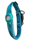 Dog Collar MEDIUM With Air Tag Holder Cyan Green Padded New