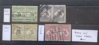 Australia Kangaroo Pairs X 4 1/2d to 2/ Used Free Post
