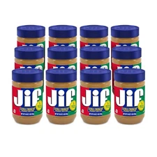 Jif Extra Crunchy Peanut Butter, 16 Ounces (Pack of 12) 16 Ounce 
