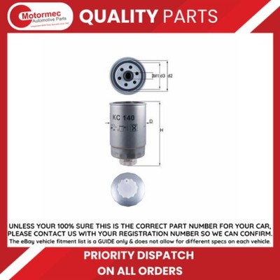 Mahle/Knecht Fuel Filter fits FIAT Ducato 2.0 JTD 2.8 JTD for oe 46796057