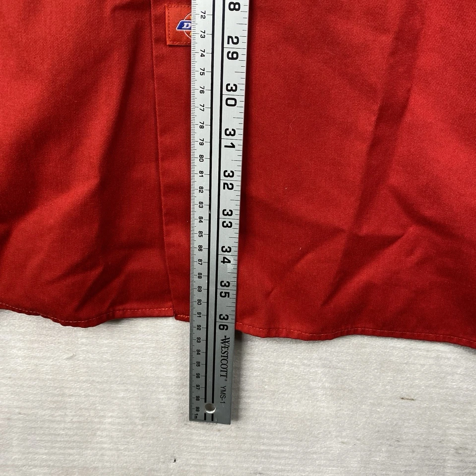 Dickies Work Shirt Men’s 5XL Red Bowling Casual Short Sleeve Chest Pockets Y2K - Image 4 of 4