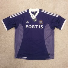 Maillot de foot extérieur RSC Anderlecht 2002 (XL 50" poitrine) authentique original neuf dans sa boîte !