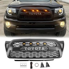 Grille For Tacoma 2005 2006 2007 2008 2009 2010 2011 Wled Wletters Matte Black