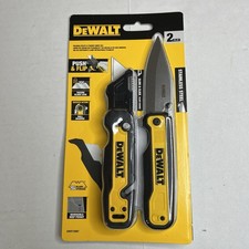 NEW Dewalt Push and Flip Folding Utility & Pocket Knife Set DWHT10997