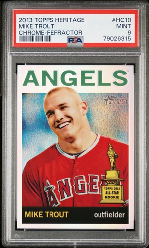 Mike Trout [Refractor] #HC10 2013 Topps Heritage Chrome card