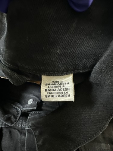 Levis Mens Denim Trucker Jacket Classic Stretch Flex Jean Black 5XL #139 - Picture 9 of 23