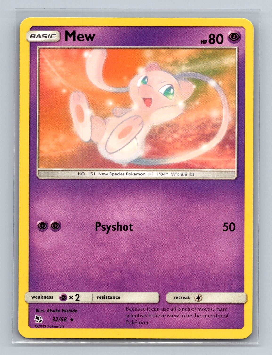 Pokemon Mew 32/68 Rare Hidden Fates LP