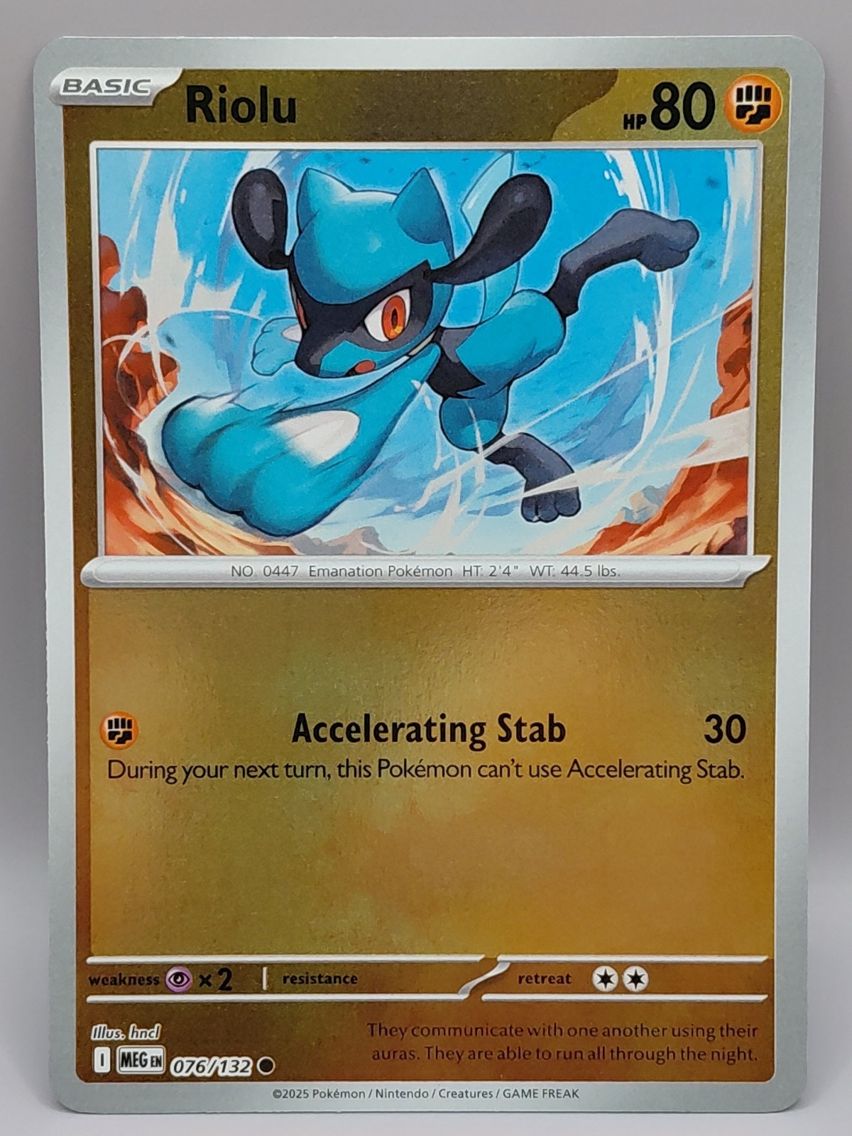 Riolu 076/132 Me01: Mega Evolution Reverse Holo