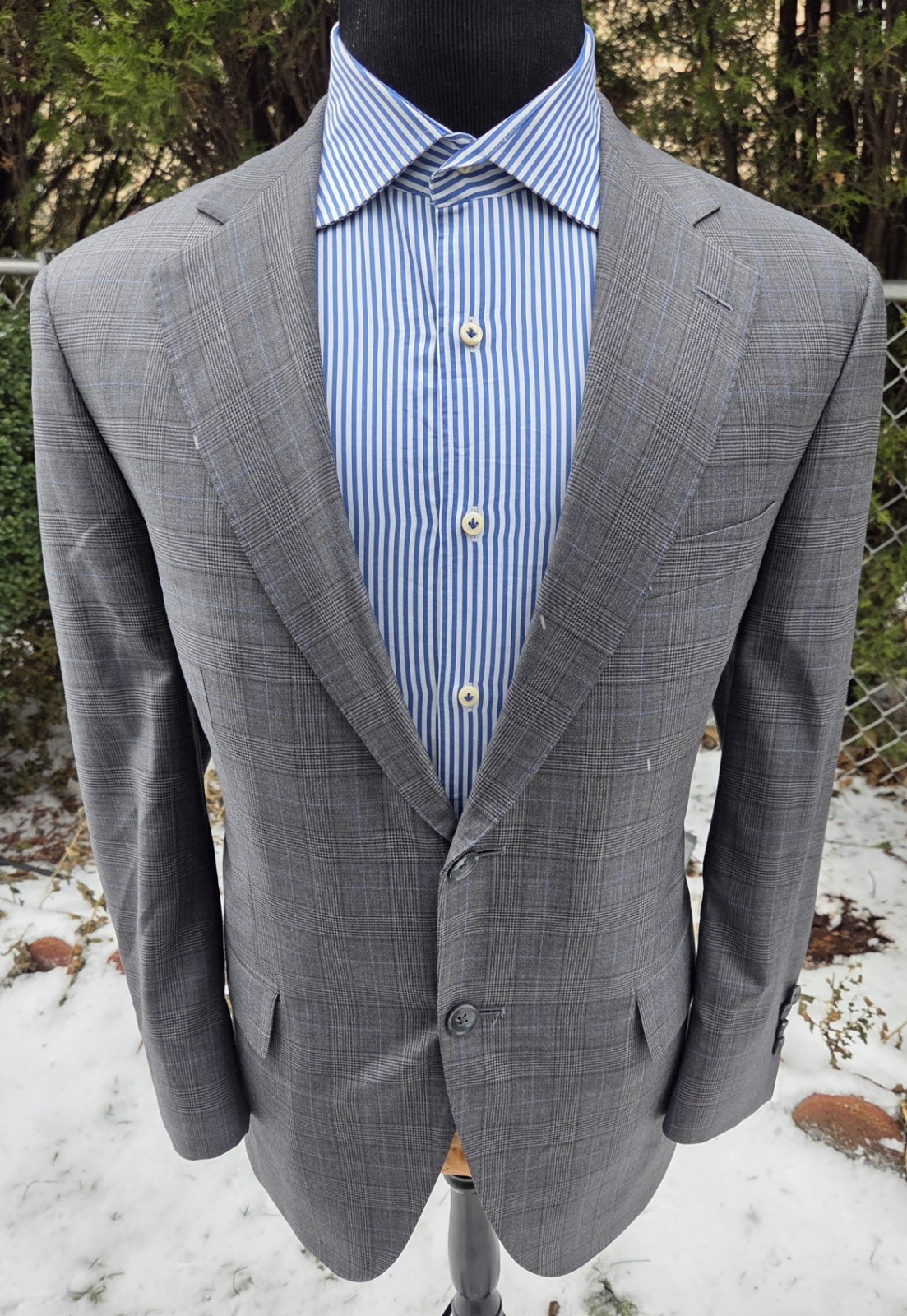 PETER MILLAR 100% Wool Gray Two Button Blazer Spo… - image 1