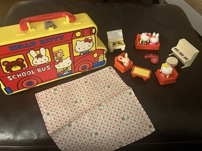 Sanrio Retro 1976 Rare Hello Kitty School Bus Playset Vintage - Super Zustand