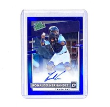 2020 Donruss Optic Blue Prizm Rated Prospect Signature #RPS-RH RONALDO HERNANDEZ