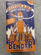 Futurama BENDER Wind-Up Robot Action Toy by Rocket USA Brand New/Factory Sealed!