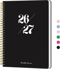 Monthly Planner 2026-2027, 2 Year Months Calendar Planner 2026-2027, Runs from J
