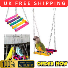 Pet Bird Parrot Parakeet Budgie Cockatiel Cage Hammock Swing Toys Hanging Toy
