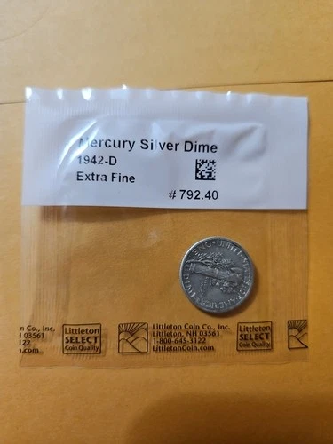 1942-D Mercury Dime 10C Silver - Extra Fine (EF/XF)