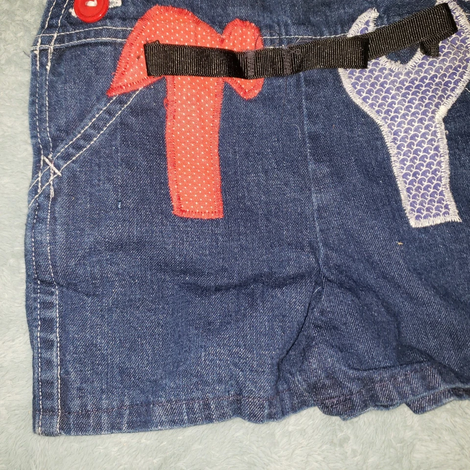 复古 Carpenter Baby 6-9 个月工作服 I Help Hammer 扳手牛仔裤深色牛仔裤 — 第 3/4 张图片