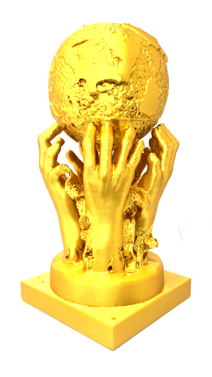 FIFAワールドカップ風3Dアートオブジェ ゴールド 約25cm 高級インテリア s-l1200.png