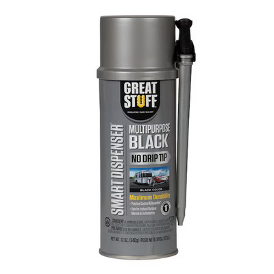 GREAT STUFF Multipurpose Black 12-oz Smart dispenser Spray Foam Insulation 