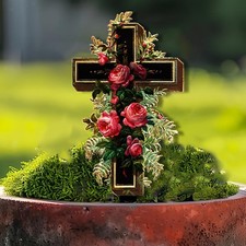 Cemetery Stake Decorative Piece Romantic Waterproof Yard Ornament Decoration for