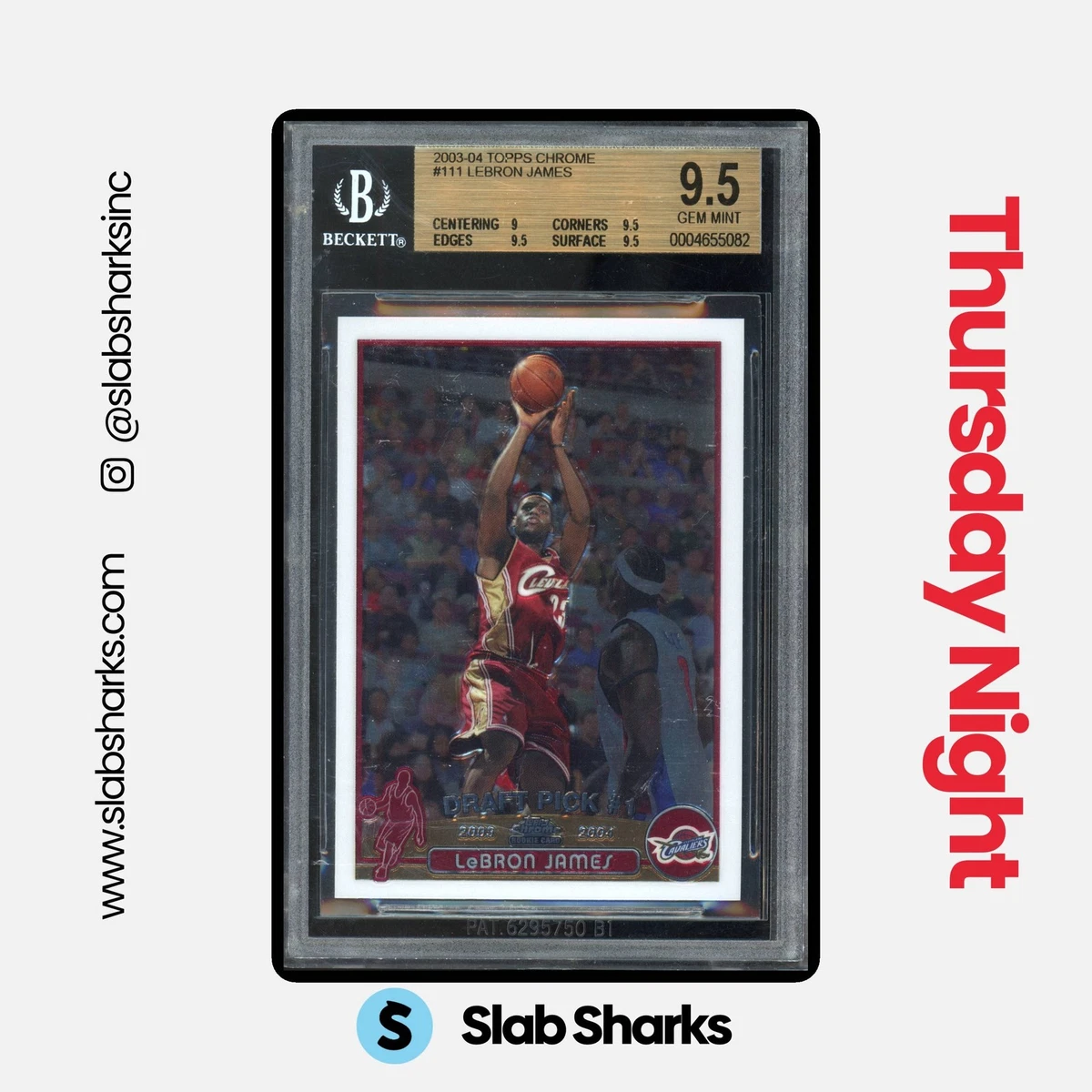 Rookie LeBron James Beckett BGS 9.5 Grade Basketball Trading Cards