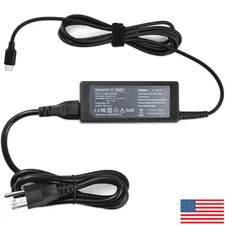 45W Type-C Laptop Charger for HP Chromebook 14 X360 USB-C Power Supply Adapter