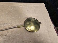 Antike MESSINGZIFFERBLATT BLEI Langgeh&auml;use Standuhr VOLLPENDEL Stabfeder