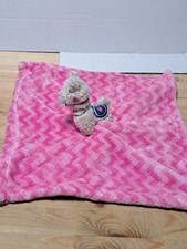 HB Hudson Baby Llama Pink Zig Zag Alpaca Lovey Plush Toy Security Blanket 2020