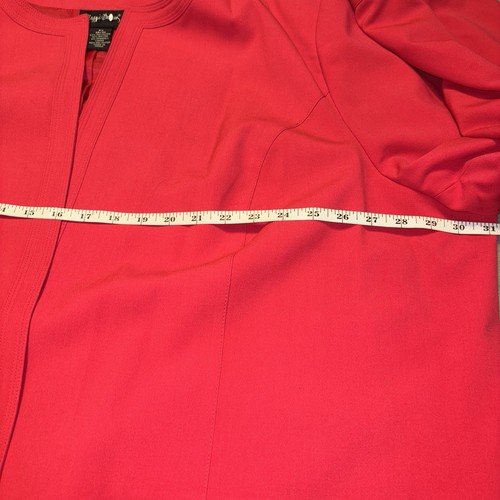 Maggie Barnes Jacke Damen Größe 4X rot vorne offen Blazer Oberteil gefüttert Taschen - Bild 16 von 20