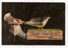 Strawbridge & Clothier Chef & Goose, Philadelphia Victorian Adv, Trade Cards