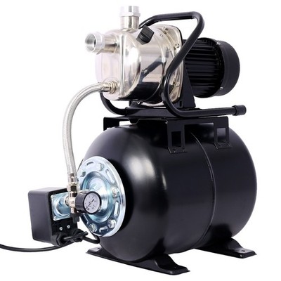1.6HP Shallow Well Pump with Tank Stainless Steel Auto Booster Pump for Home