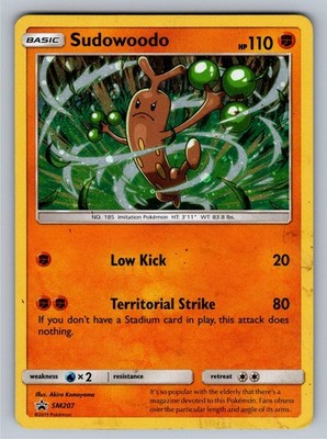 Sudowoodo - SM207 Holo Promo Sun & Moon Promo Pokemon Heavily Played