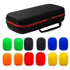 Protective EVA Box Microphone Storage Bag Case for 2pcs Wireless Handheld Mic