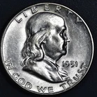 1951-S 50C FRANKLIN SILVER HALF DOLLAR KM# 199 Grade:  Choice BU A7142