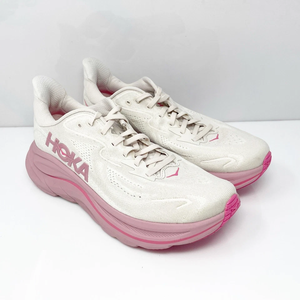 Hoka One One Womens Clifton 10 1162031 RMD White Running Shoes Sneaker Sz 9.5 B - Image 2 of 4