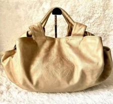 LOEWE Nappa Aire Anagram Champagne Gold Leather Hand Tote Bag From Japan
