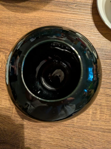 Frankoma Pot Black  & Round #55