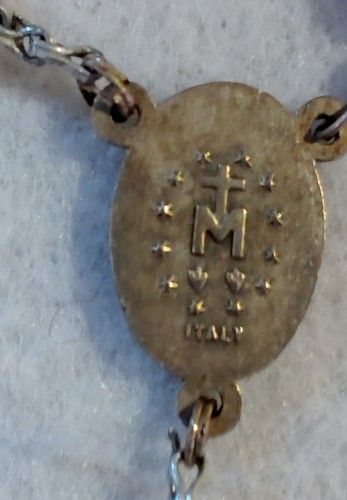 Vintage - Pink Plastic Beads Catholic Rosary - Made in Italy - Picture 8 of 11