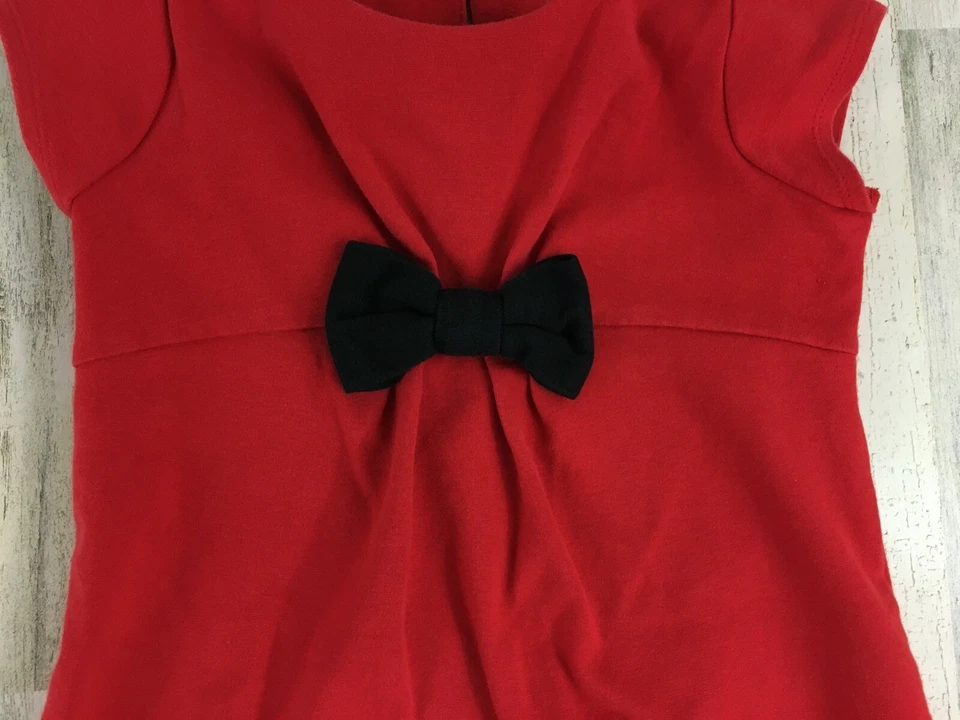 Gymboree Olivia Pig Red Dress Black Bow Short Sleeve Halloween Costume Girls 6 - Image 4 of 4