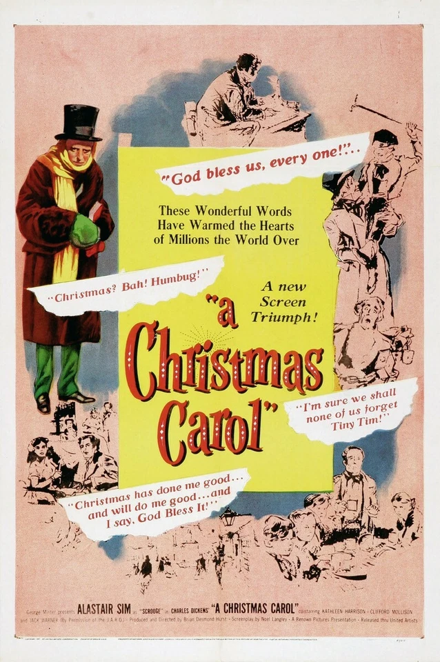 A Christmas Carol (Scrooge) DVD 1951 Alastair Sim Charles Dickens B&W Film Movie - Image 2 of 4