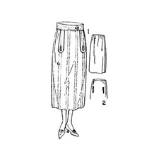 Past Patterns 6071 Early 1920s Two-Piece Skirt Sewing Pattern Waist 26