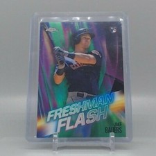 Jake Bauers 2019 Chrome Freshman Flash Green RC #d 62/99, card # FF-5! Indians!
