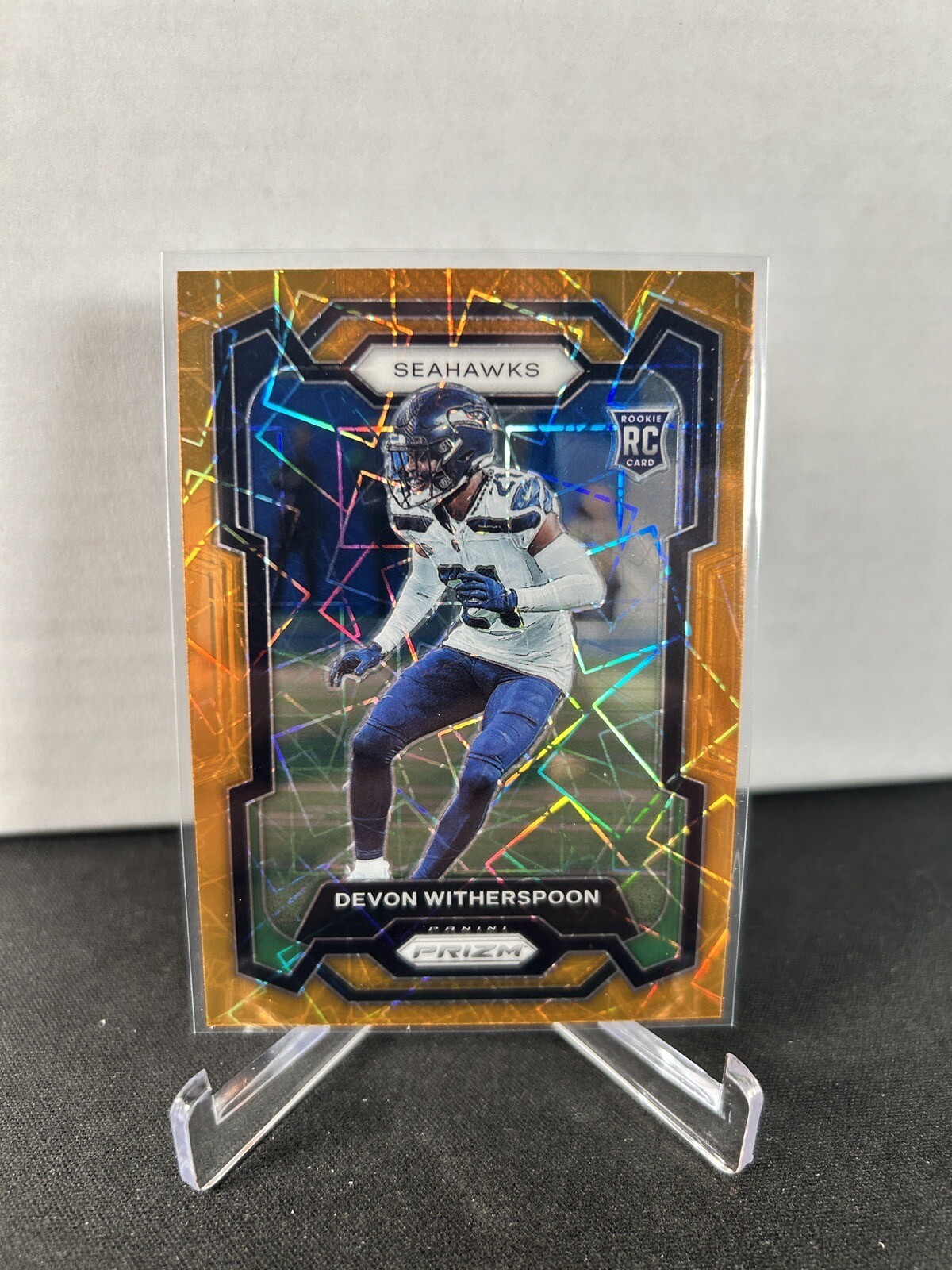 🔥Devon Witherspoon 2023 Panini Prizm Orange Lazer Prizm #389 Rookie Card RC 🔥
