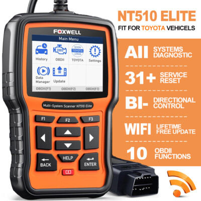 Foxwell NT510 Elite For Toyota Car Diagnostic Tool Bidirectional All System Scan