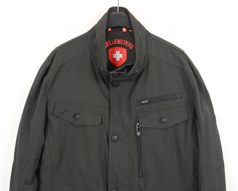 WELLENSTEYN Chester Men L Waterrepellent Jacket Coat Windbreaker Black Field - Image 2 of 4