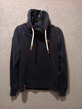 Naketano Hoodie Womens Sz M Navy Blue Brave New World Pullover
