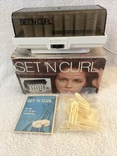 Vintage Northern Set N Curl Deluxe Mist N Dry Electric Rollers W/Clips Box