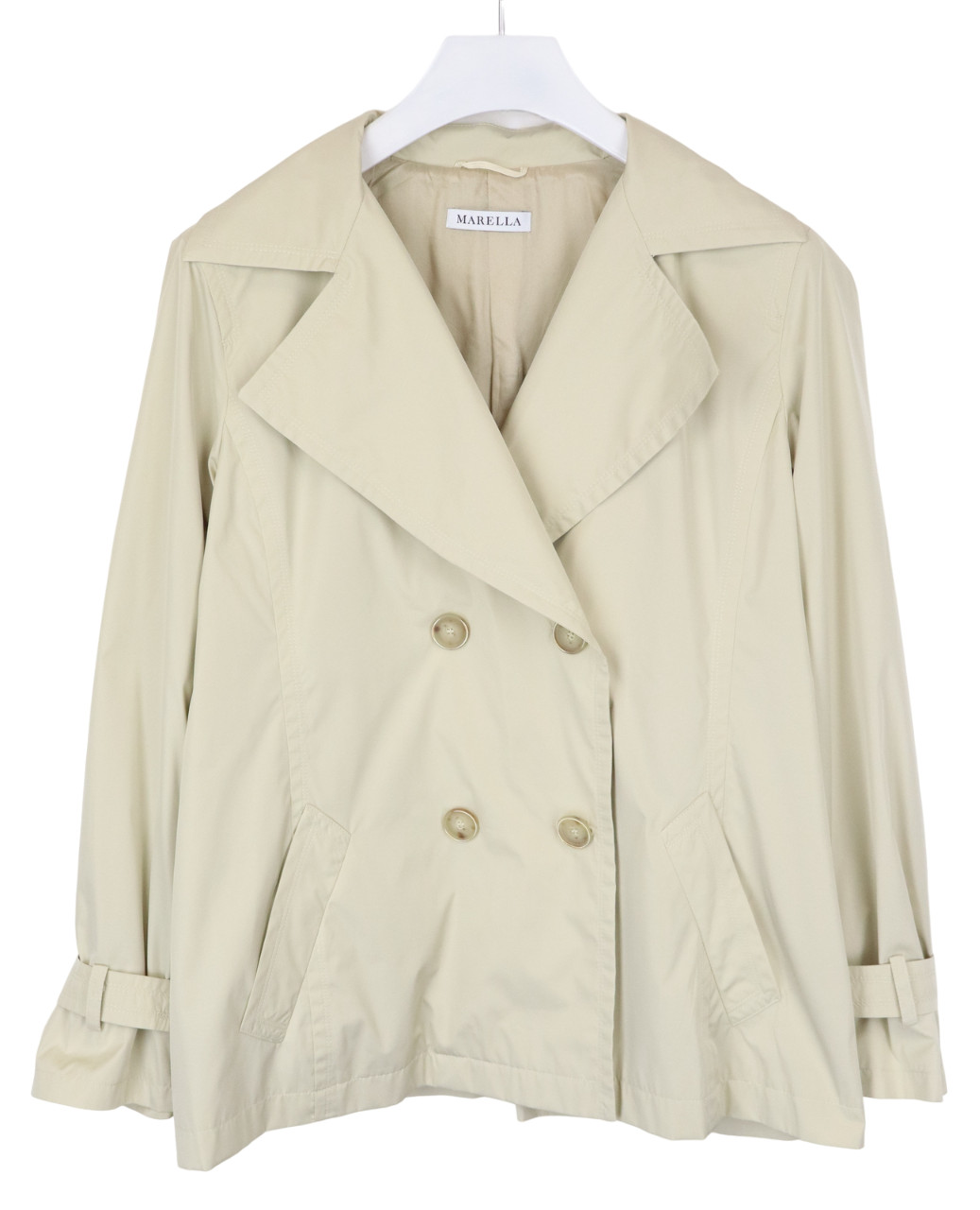 MARELLA Jacke Damen UK 16 Doppelreihig Mit Revers Leicht