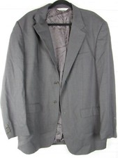 Pronto Uomo Mens Black 2 Button Suit Jacket Size 46 Extra Long