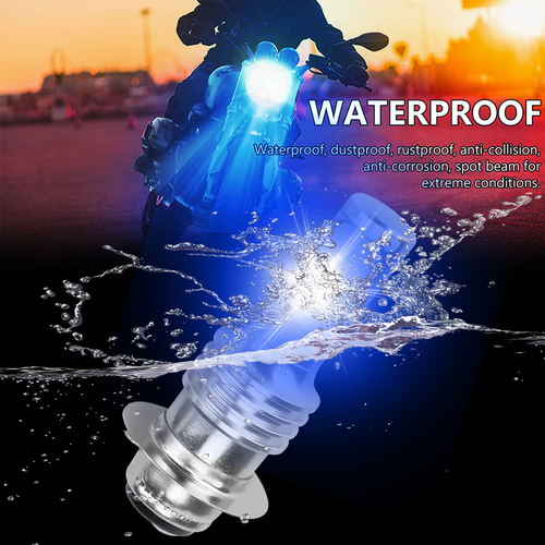 Ice Blue 8000K LED Bulbs H6M 2x Headlights For Yamaha Raptor 700 700R 2006-2018 - Afbeelding 7 van 10